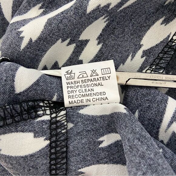 NWT Ecowish Womens‎ S Wide Leg Pull On Pants Black & White Abstract Print Casual - Picture 12 of 15